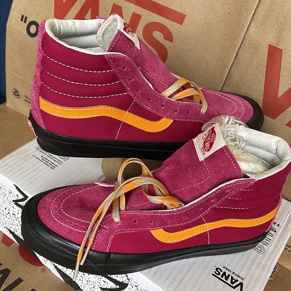 Vans Og Sk8-Hi Lx Heiry Suede Cerise/Apricot WMNS - Picture 11 of 16